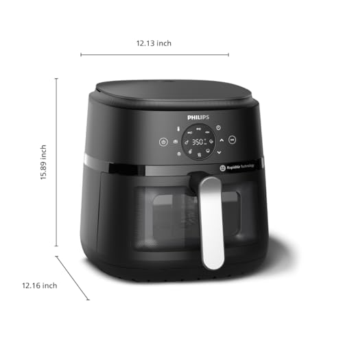 Philips Air Fryer 2000 Series - 13-in-1 functions, 6.6 Quarts, Compact Design with Cooking Window, Black, (NA231/00) - My Kitchen Products