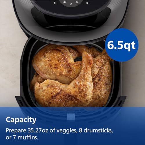 Philips Airfryer 3000 Series - Premium 6.5qt Airfryer with Window, RapidAir Plus Technology, 16 Ways to Cook, 90% Less Fat, Easy to Clean, Touchscreen, Energy Saving (NA330/00) - My Kitchen Products