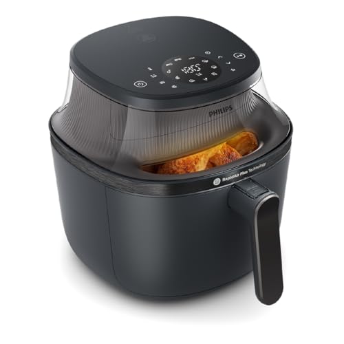 Philips Airfryer 3000 Series - Premium 6.5qt Airfryer with Window, RapidAir Plus Technology, 16 Ways to Cook, 90% Less Fat, Easy to Clean, Touchscreen, Energy Saving (NA330/00) - My Kitchen Products