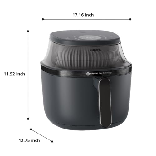 Philips Airfryer 3000 Series - Premium 6.5qt Airfryer with Window, RapidAir Plus Technology, 16 Ways to Cook, 90% Less Fat, Easy to Clean, Touchscreen, Energy Saving (NA330/00) - My Kitchen Products