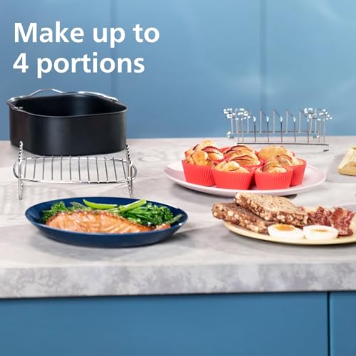 Philips Dual Basket Air Fryer - Healthy, Fast, and Versatile Cooking, 9.5QT Capacity, Touchscreen, 2-Drawer Design (NA350/00) - My Kitchen Products