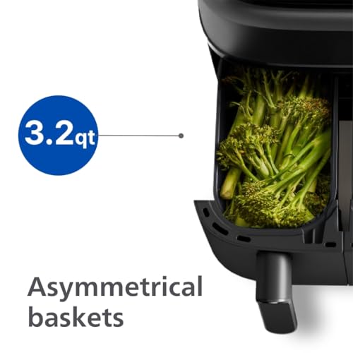 Philips Dual Basket Air Fryer - Healthy, Fast, and Versatile Cooking, 9.5QT Capacity, Touchscreen, 2-Drawer Design (NA350/00) - My Kitchen Products