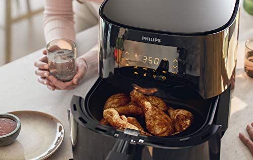 Philips Essential Connected XL 2.65lb/6.2L Capacity Digital Airfryer with Rapid Air Technology, Wi-Fi Connected (HomeID App), Alexa Compatible, Black- HD9280/91, Compact - My Kitchen Products
