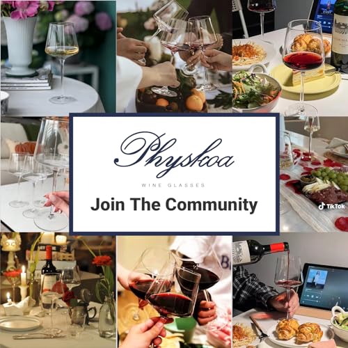 Physkoa 18OZ Red Wine Glasses Set of 4-LeadFree Crystal Wine Glass with Tall Long Stem【Hand Blown Italian Style】 Stemmed Square Wine Glasses Gifts for Home Party - My Kitchen Products