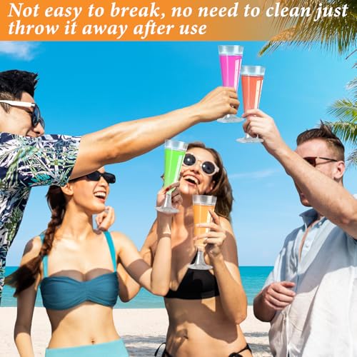 Plastic Champagne Flutes 40 Pack, 5.5 Oz Clear Disposable Plastic Champagne Glasses, Wine Glasses Cups for Wedding Celebration Birthday Party Valentines Wine Tasting New Years Eve Party Supplies - My Kitchen Products