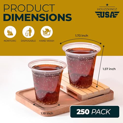 Plastic Shot Glasses Disposable 1.25 Oz – 250 Clear Plastic Shot Glass Cups Bulk for Liquors, Wine Tasting, Jello, Tequila, Mini Small Cocktail Margarita Sample Sauce Cups for Parties and Everyday Use - My Kitchen Products