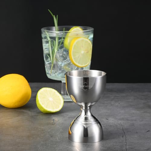 Plat Star Cocktail Measuring Jigger, Shot Measure Double Jigger with Measurements inside, Bar Jigger Liquor Alcohol Measuring, Bell Jigger for Bartending, 2 oz 1 oz Bartender Jigger Stainless Steel - My Kitchen Products