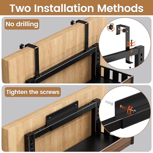 POKIPO 8 Tier Over The Door Pantry Organizer, 2 IN 1 Wall Mount or Hanging Spice Rack Seasoning Shelves with Adjustable Basket, Back of Door Organizer and Storage for Kitchen Cabinet and Room Closet - My Kitchen Products