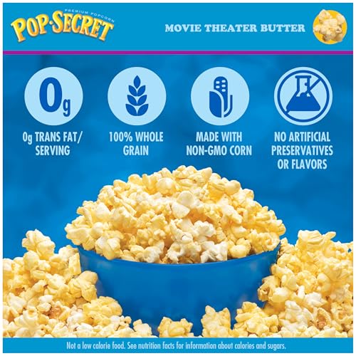 Pop Secret Microwave Popcorn, Movie Theater Butter, Flavor, 3.2 Oz Sharing Bags, 12 Ct - My Kitchen Products