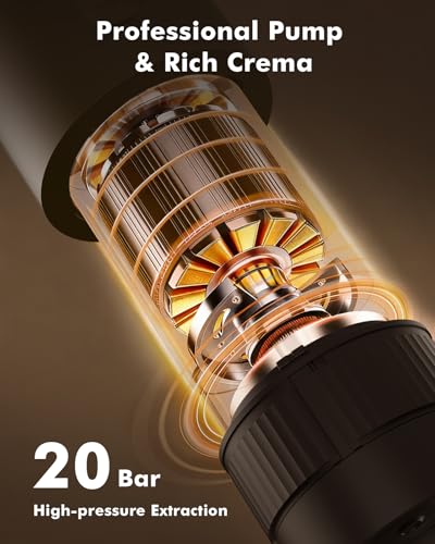 Portable Electric Espresso Machine & Manual Coffee Grinder & Electric Milk Frother All in 1 Mini Travel Coffee Maker Set for Camping, Car, RV, Hiking, Office, Home, Ground Coffee & NS Capsules Pod - My Kitchen Products