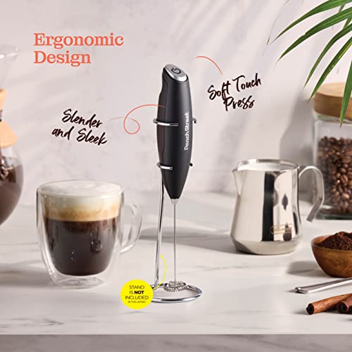 Powerful Handheld Milk Frother, Mini Milk Foamer, Battery Operated (Not included) Stainless Steel Drink Mixer for Coffee, Lattes, Cappuccino, Frappe, Matcha, Hot Chocolate. - My Kitchen Products