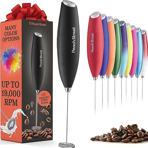 Powerful Handheld Milk Frother, Mini Milk Foamer, Battery Operated (Not included) Stainless Steel Drink Mixer for Coffee, Lattes, Cappuccino, Frappe, Matcha, Hot Chocolate. - My Kitchen Products