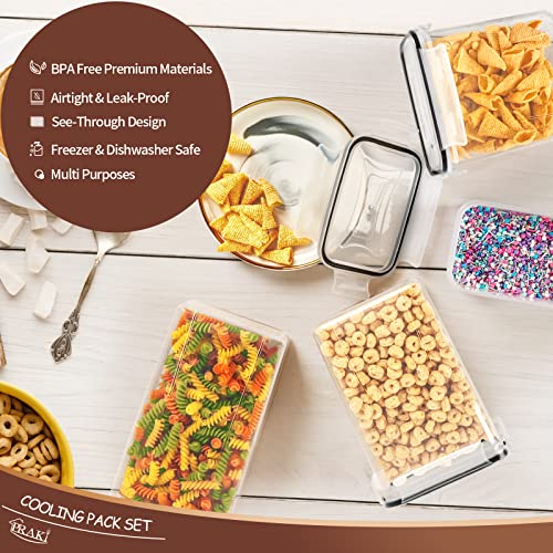 PRAKI Airtight Food Storage Containers Set with Lids - 24 PCS, BPA Free Kitchen and Pantry Organization, Plastic Leak-proof Canisters for Cereal Flour & Sugar - Labels & Marker - My Kitchen Products