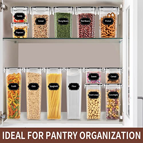 PRAKI Airtight Food Storage Containers Set with Lids - 24 PCS, BPA Free Kitchen and Pantry Organization, Plastic Leak-proof Canisters for Cereal Flour & Sugar - Labels & Marker - My Kitchen Products