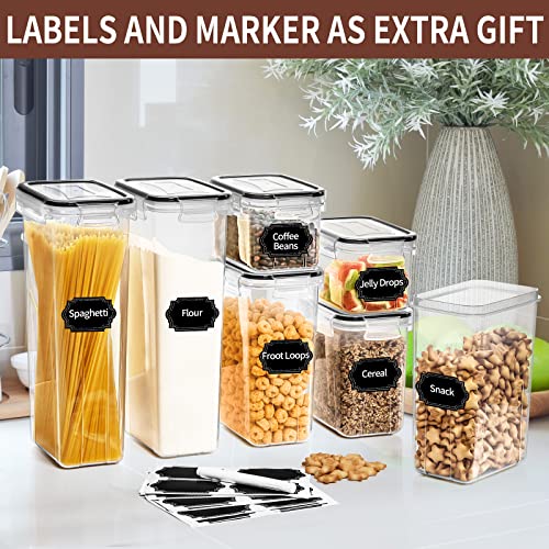 PRAKI Airtight Food Storage Containers Set with Lids - 24 PCS, BPA Free Kitchen and Pantry Organization, Plastic Leak-proof Canisters for Cereal Flour & Sugar - Labels & Marker - My Kitchen Products