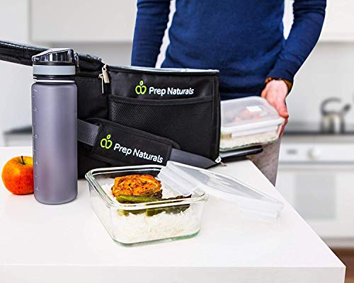 PrepNaturals 5 Pack 30oz Glass Meal Prep Containers - 1 Compartment - My Kitchen Products