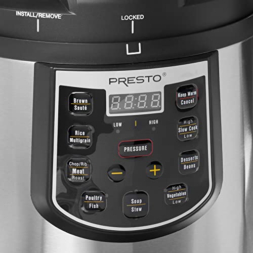 Presto 02141 6-Quart Electric Pressure Cooker, Black, Silver, Stainless steel - My Kitchen Products