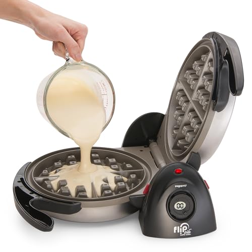 Presto 03510 Ceramic FlipSide Belgian Waffle Maker, Nonstick, Cool Touch Handles, Black - My Kitchen Products