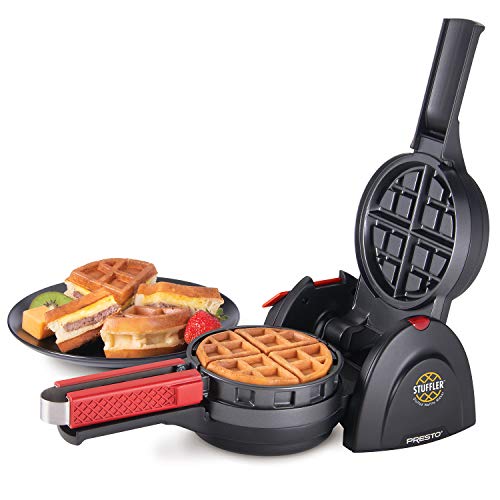 Presto 03512 Stuffler Stuffed Waffle Maker, Belgian, Large, Black - My Kitchen Products