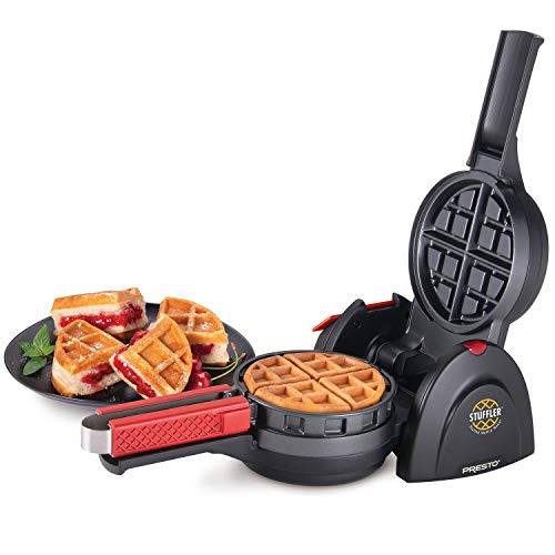 Presto 03512 Stuffler Stuffed Waffle Maker, Belgian, Large, Black - My Kitchen Products