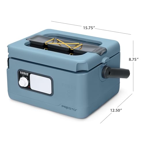 Presto 06017 8-Quart Nomad Traveling Slow Cooker, Blue - My Kitchen Products