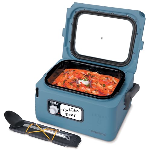 Presto 06017 8-Quart Nomad Traveling Slow Cooker, Blue - My Kitchen Products