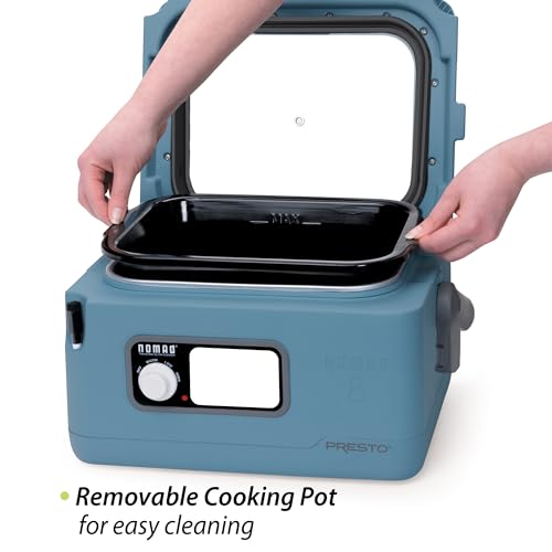 Presto 06017 8-Quart Nomad Traveling Slow Cooker, Blue - My Kitchen Products