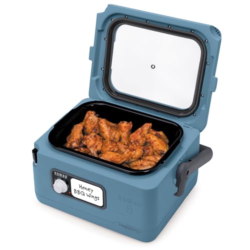 Presto 06017 8-Quart Nomad Traveling Slow Cooker, Blue - My Kitchen Products