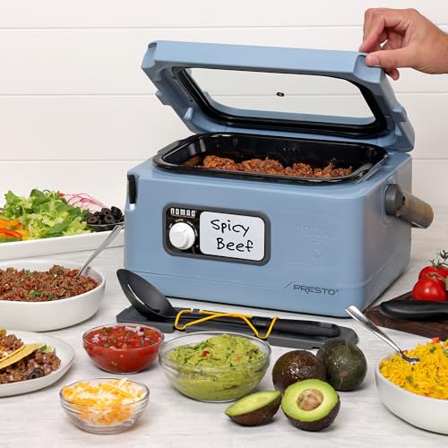 Presto 06017 8-Quart Nomad Traveling Slow Cooker, Blue - My Kitchen Products