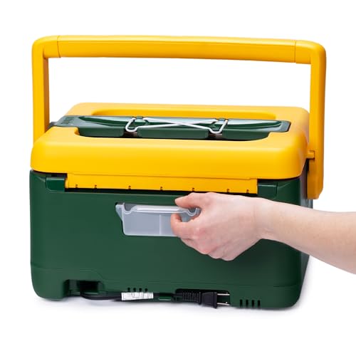 Presto 06019 8-Quart Nomad Traveling Slow Cooker, Locking Lid, Dry Erase Board, Green/Gold - My Kitchen Products