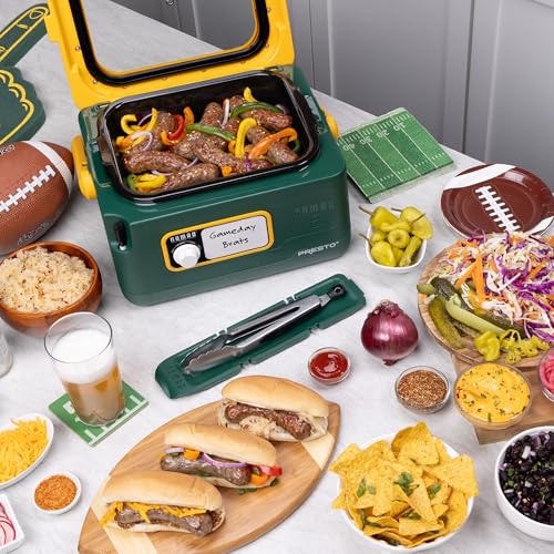 Presto 06019 8-Quart Nomad Traveling Slow Cooker, Locking Lid, Dry Erase Board, Green/Gold - My Kitchen Products
