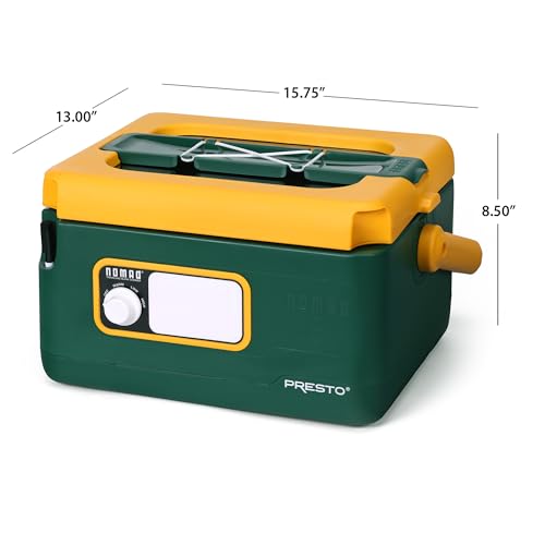 Presto 06019 8-Quart Nomad Traveling Slow Cooker, Locking Lid, Dry Erase Board, Green/Gold - My Kitchen Products