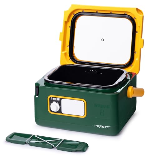 Presto 06019 8-Quart Nomad Traveling Slow Cooker, Locking Lid, Dry Erase Board, Green/Gold - My Kitchen Products