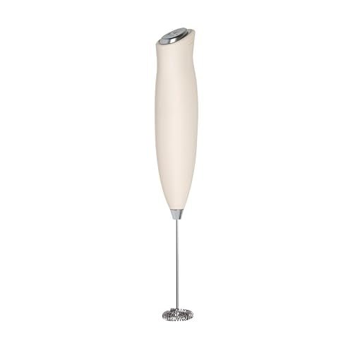 Primula Handheld Electric Milk Frother, Powerful Motored Whisk, Portable Battery-Powered Mini Drink Mixer for Latte, Cappuccino, Matcha & More, Cream - My Kitchen Products