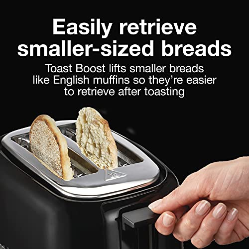 Proctor Silex 2-Slice Toaster with Extra Wide Slots for Bagels, Cool-Touch Walls, Shade Selector, Toast Boost, Auto Shut-off and Cancel Button, Black (22305) - My Kitchen Products