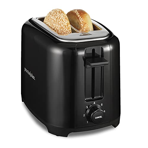 Proctor Silex 2-Slice Toaster with Extra Wide Slots for Bagels, Cool-Touch Walls, Shade Selector, Toast Boost, Auto Shut-off and Cancel Button, Black (22305) - My Kitchen Products