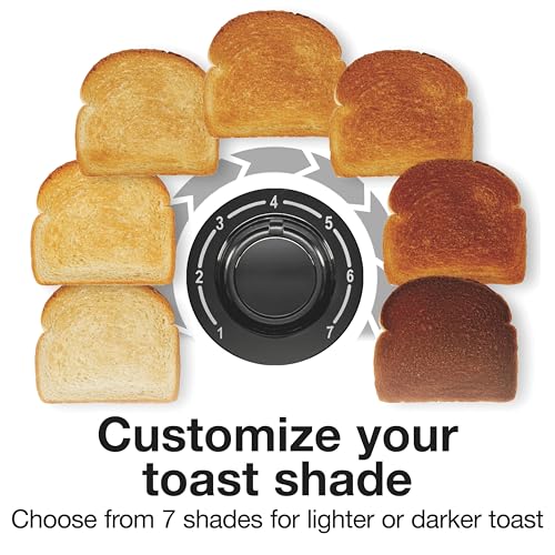 Proctor Silex 4 Slice Toaster with Extra Wide Slots for Bagels, Cool-Touch Walls, Shade Selector With 7 Browning Levels, Toast Boost, Auto Shut-off and Cancel Button, Black (24215PS) - My Kitchen Products