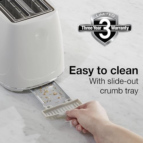 Proctor Silex Plastic 2 Slice Toaster, Bagel, Defrost & Cancel Buttons, Browning Control With 7 Shades, Auto Shutoff, Slide-Out Crumb Tray, Oat White (22660) - My Kitchen Products