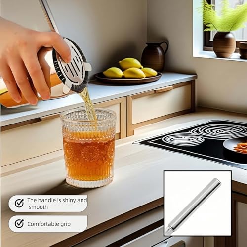 Professional Strainer for Bartender - Fine Mesh Cocktail Strainer with Detachable Spring, Leak Proof, Fits Shaker Tins & Pint Glasses, Professional 304 Stainless Steel, Dishwasher Safe Bar Tool - My Kitchen Products