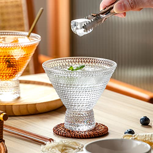 PTSTING Martini Glasses (Set of 6) Vintage Cocktail Glasses Bar Glasses (7.8oz) for Martini,Cocktail,Margarita,Cosmopolitan for Manhattan, Brandy - My Kitchen Products