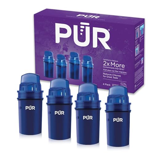 PUR Water Pitcher & Dispenser Replacement Filter 4-Pack, Genuine PUR Water Filter, 2-in-1 Powerful and Faster Filtration, 8-Month Value, Blue (PPF900Z4) - My Kitchen Products