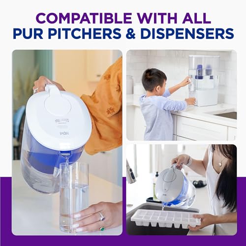 PUR Water Pitcher & Dispenser Replacement Filter 4-Pack, Genuine PUR Water Filter, 2-in-1 Powerful and Faster Filtration, 8-Month Value, Blue (PPF900Z4) - My Kitchen Products