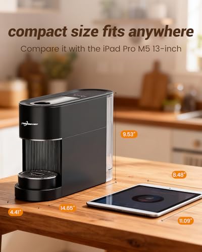 PURHUGO CHEF Espresso Machine Coffee Makers, Compatible with Nespresso Original Pods, One-Touch with Illuminated Brew Zone, 20 Bar Pump, 33.8oz Removable Tank, Compact Design, CM-C07-A - My Kitchen Products