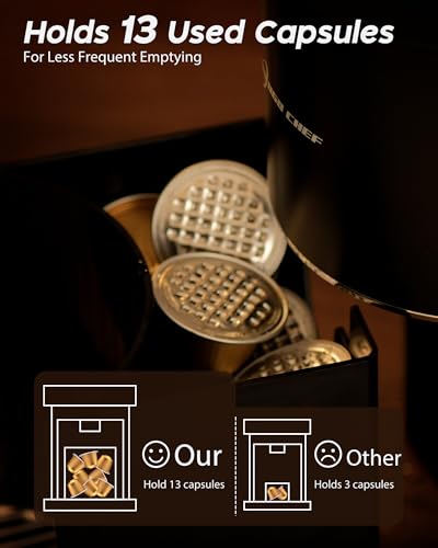 PURHUGO CHEF Espresso Machine Coffee Makers, Compatible with Nespresso Original Pods, One-Touch with Illuminated Brew Zone, 20 Bar Pump, 33.8oz Removable Tank, Compact Design, CM-C07-A - My Kitchen Products