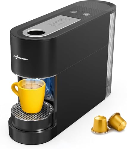 PURHUGO CHEF Espresso Machine Coffee Makers, Compatible with Nespresso Original Pods, One-Touch with Illuminated Brew Zone, 20 Bar Pump, 33.8oz Removable Tank, Compact Design, CM-C07-A - My Kitchen Products