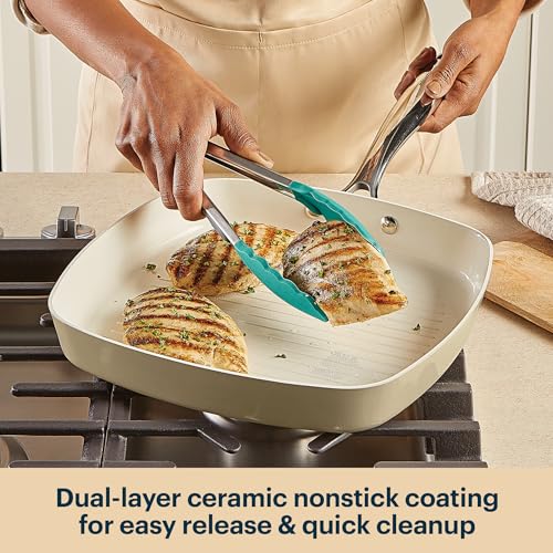 Pyrex 8-Piece Ceramic Cookware Set, Pots and Pans with Lids & Stainless Steel Handles, Healthy Nonstick Ceramic Coating, Induction Compatible Stainless Steel, PFAS Lead Cadmium BPA Free - My Kitchen Products