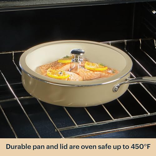 Pyrex 8-Piece Ceramic Cookware Set, Pots and Pans with Lids & Stainless Steel Handles, Healthy Nonstick Ceramic Coating, Induction Compatible Stainless Steel, PFAS Lead Cadmium BPA Free - My Kitchen Products