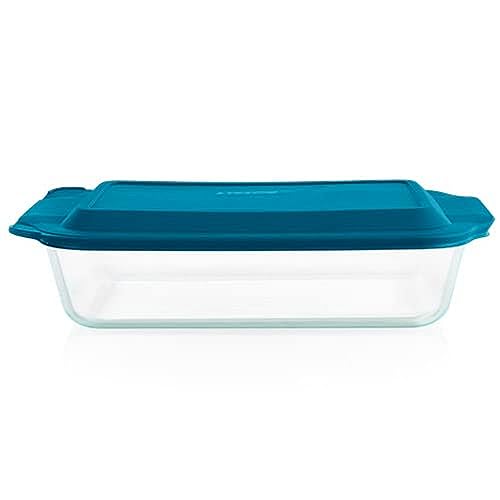Pyrex Deep 9x13-Inch Glass Baking Dish with Lid, Deep Casserole Dish, Glass Food Container, Oven, Freezer and Microwave Safe, Clear Container - My Kitchen Products