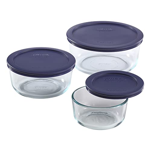 Pyrex Simply Store (3-Pack) Glass Food Storage Containers Set, (2, 4 & 7 Cup) Meal Prep Containers With Plastic BPA-Free Lids, Dishwasher & Microwave Safe - My Kitchen Products