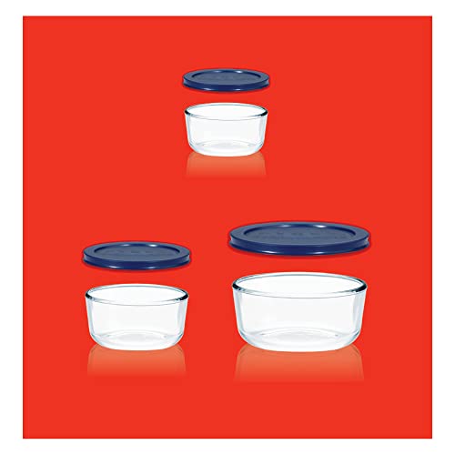 Pyrex Simply Store (3-Pack) Glass Food Storage Containers Set, (2, 4 & 7 Cup) Meal Prep Containers With Plastic BPA-Free Lids, Dishwasher & Microwave Safe - My Kitchen Products